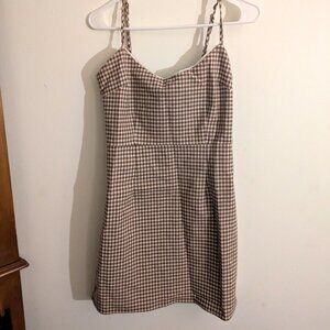 Urban Outfitters Dress | Brown Gingham Mini Dress